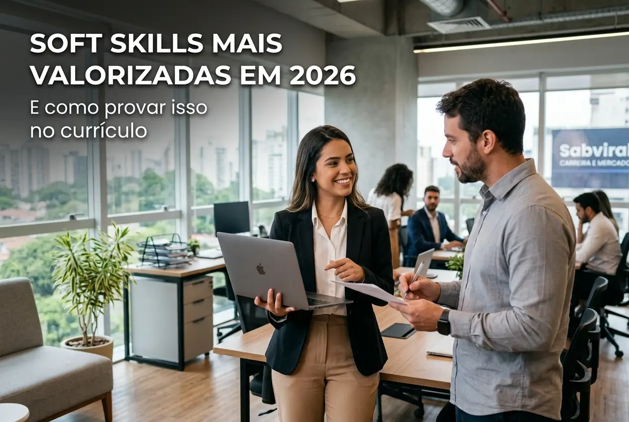 Profissionais discutindo soft skills valorizadas em 2026